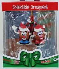 Hasbro Christmas Ornament MR. & MRS. POTATO HEAD Ski Basic Fun Retired NIB 2005
