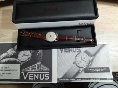 1950 VENUS 36mm Golden Plated Cal Venus 202 19J 21.600 Sub Sec INCABLOC SERVICED