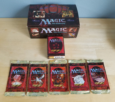 Magic the Gathering MTG - 4th Edition Empty Box & Boosters Collection (3)