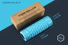 Doeplex Foam Roller 11.8" Fitness Pain Relief Muscle Recovery Rolling Massage