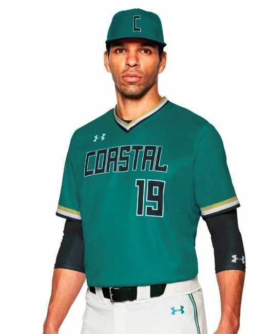 Under Armour Coastal Carolina Chanticleers Baseball Jersey Men's Large  Teal