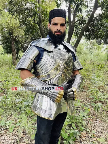 Medieval Armour Suit Steel Gothic Half Body Knight Jurassic Handmade Halloween