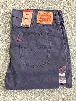 NWT Men s Levi's 514 Dark Blue Straight  Stretch Dark Blue Pants Size 40 x30 