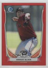 2014 Bowman Draft Top Prospects Chrome Red Refractor 4/5 Aaron Blair #CTP-42 3i6