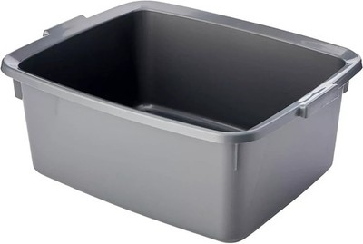 Addis Kunststoff Küche rechteckig große Spülschüssel Griff 12,5 l - silber
