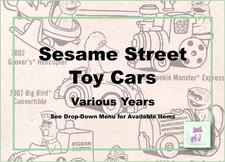 Sesame Street Cars Vintage to Modern-Choose 