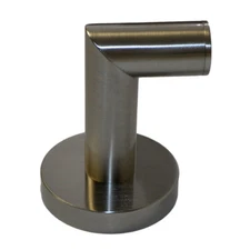 ICO Bath V63214 Brushed Nickel-Polished Single Hook Cloak and Clothes Holder