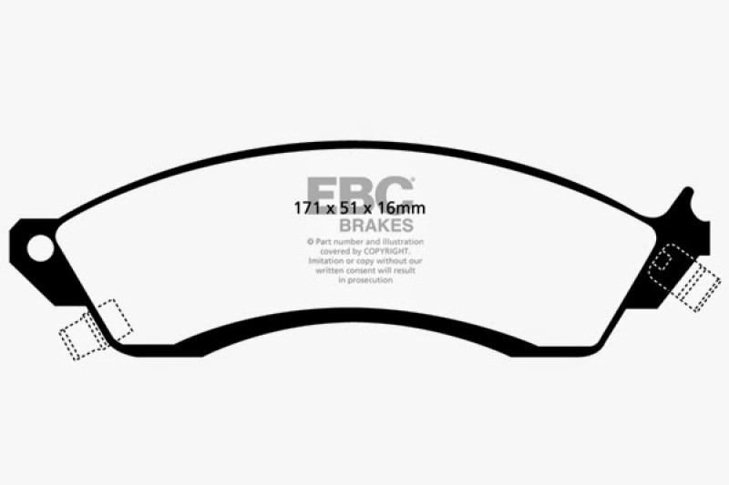 EBC DP41131R Yellowstuff Front Brake Pads for Aston Martin Virage 5.3