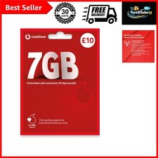 7GB Vodafone UK SIM Card - Unlimited Minutes & Texts, Easy Activation £10