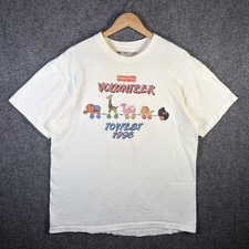 Vintage Fisher Price Shirt Mens Large White 90s Toy Fest Promo Rare Beanie Baby