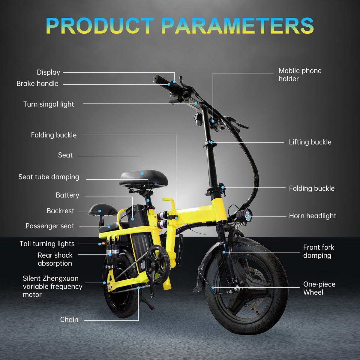 値下げ　電動自転車　48v750w 14ah 750W Peak Electric Bike 14