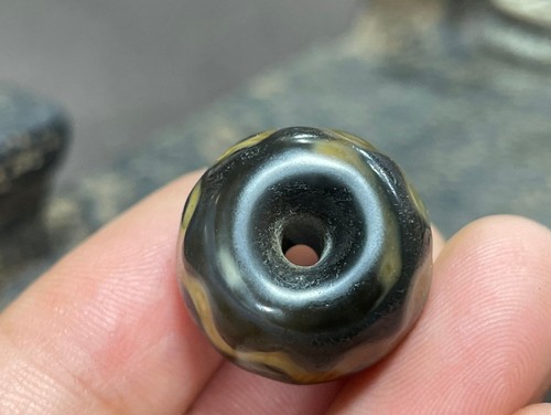 Old Tibetan Nepalese Himalayan Ancient  eye Old Dzi Talisman Beads Amulet - Foto 4 di 7