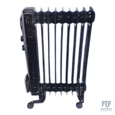 Russell Hobbs 2kW Ölradiator, 9 Lamellen Tragbarer Elektroheizer - Schwarz, Eins