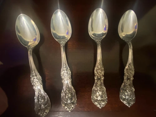 R&B Francis 1 Sterling Demitasse Spoons, Set of 4 62.85g Y0147