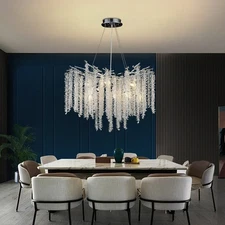 Modern K9 Crystal Chandelier Tree Branch Luxury Living Room Ceiling Lamp 80cm