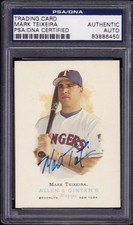 2006 Topps Allen & Ginter MARK TEIXEIRA PSA/DNA Auto Rangers Yankess