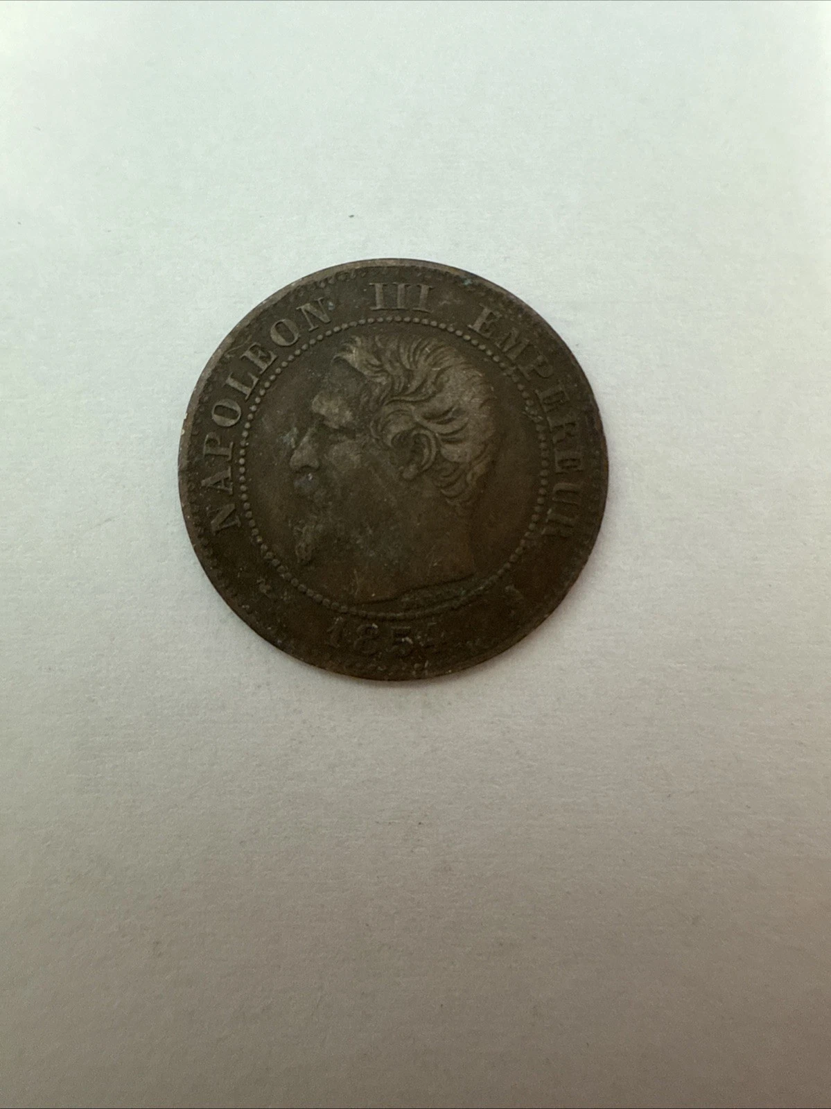 Monnaie 2 Centimes Deux Centimes Napoléon III Empereur 1854 Empire Français