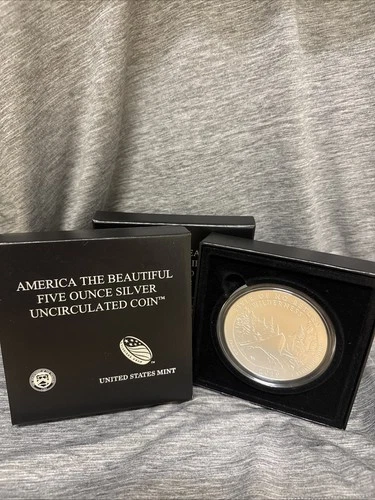 Photo of a 2019-P America the Beautiful 5 oz Silver from an eBay listing that sold on Jul 17, 2026