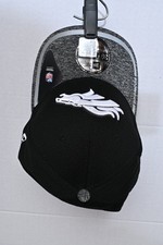 NEW Era CAP 39Thirty Denver Broncos NFL Flex Hat Black and White Sz Med-Large