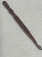 Beautiful Hand carved THIN WIN WOOD YARN CROCHET HOOK size K