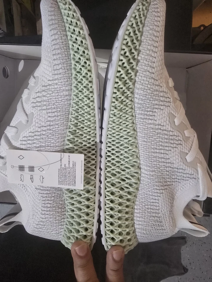 Adidas alphaedge 4D CG5526 белый серый мужской размер 10 - Изображение 2 из 4