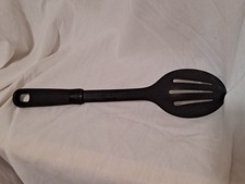 SLOTTED Black Nylon Serving SPOON 12" Heat Resistance to 450'F made in USA