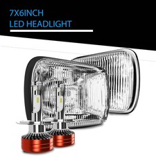 5x7 Square H6054 LED Headlight 7x6 DRL H4 For YJ XJ Offroad Auto Part