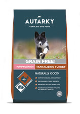 Autarky Grain Free Puppy/Junior Tantalising Turkey Dry Dog Food - 10kg 5.39 per kilo