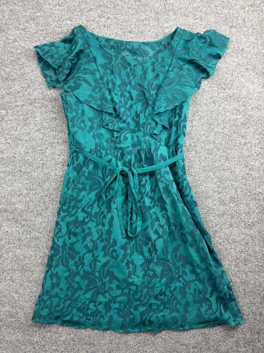 anthropologie green lace dress Anthropologie Antoinette Seafoam Green Lace Ruffle Midi Dress main image 0
