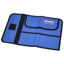 Image of Faithfull Drill Bit Tool Roll 27 x 42cm Pockets 9 Nylon Backed Polyester FAIBR9