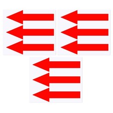 9 Pcs Red Arrow Stickers for Signs Directional Sign 20*6cm/7.87"*2.36",