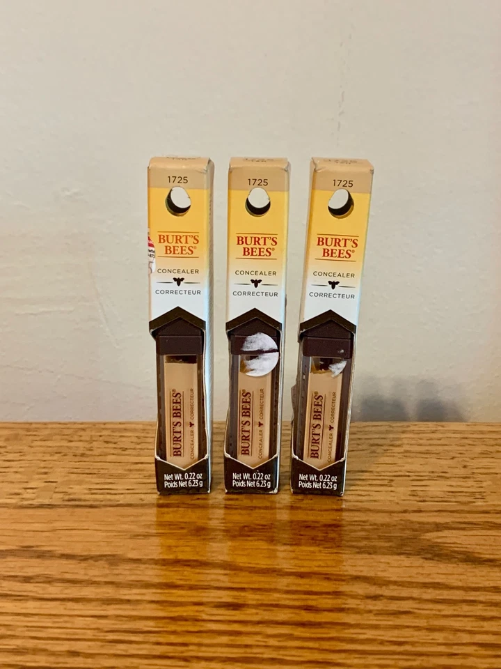 (3) Burt's Bees Concealer Tan Sealed 0.22 oz 1725 TAN NIB Discontinued Set New - Image 2 of 4