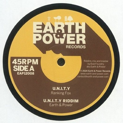 RANKING FOX/EARTH & POWER/HORNSMAN COYOTE - UNITY - Vinyl (12'')