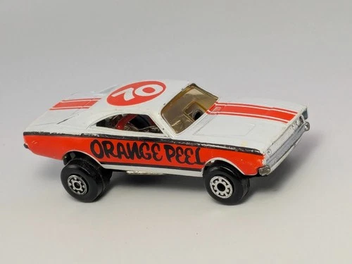 Vintage Matchbox 1971 Dodge Charger Orange Peel #74 Funny Car Dragster Hong Kong