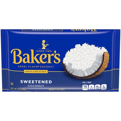 Bakers Angel Flake Coconut 7oz 198g US gesüßt geschreddert Backen