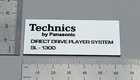 Technics SL-1300 Turntable & Equipment Badge Logo Premium Silver With Adhesive