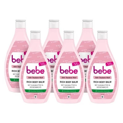 bebe Körperlotion - Rich Body Balm 6er-Pack (6x 400ml)