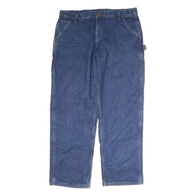 CARHARTT Herren Jeans Blau Regular Straight Denim Medium W40 L32 Arbeitskleidung