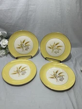 Vintage Century Service Corp Autumn Gold 10” Dinner Plates Set Of 4 MCM