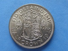 103) Great Britain George VI Silver Halfcrown 1945 Cleaned &pound;18.50