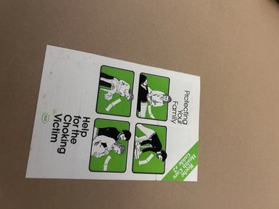 Protecting Your Family Help for the Choking Victim c1980 pamphlet