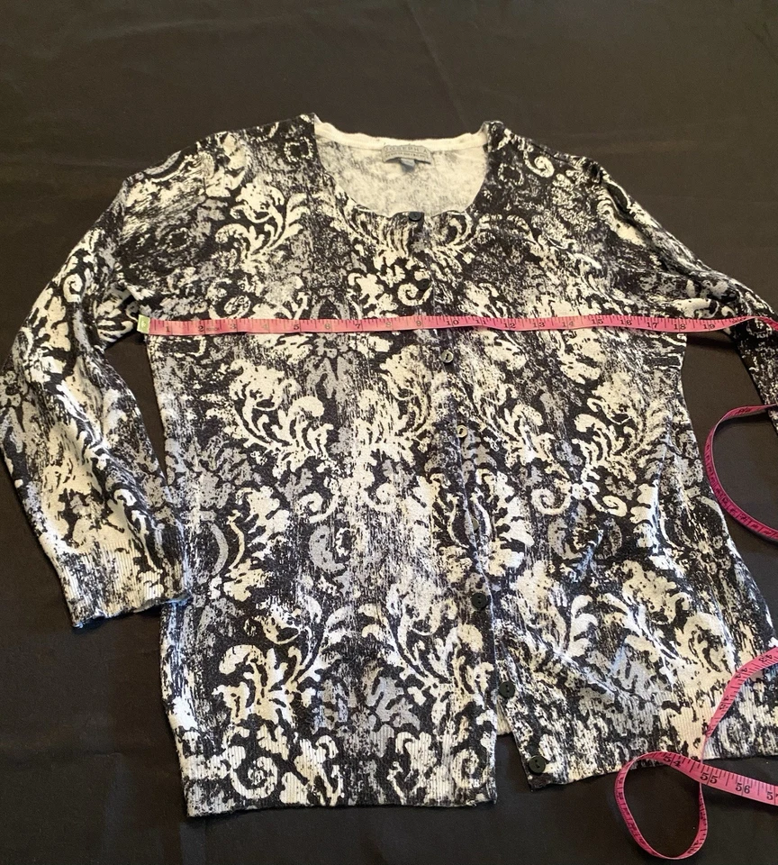 Cárdigan de seda Joseph A Qu'est-ce Que C'est suéter abotonado para mujer talla L carrera Foto 4 de 4