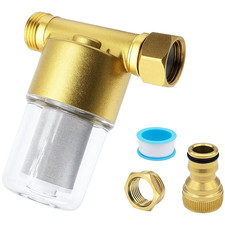 Brass Inline Filter Suitable for 1/2 NPT and 3/4 GHT Connections in Water Lines