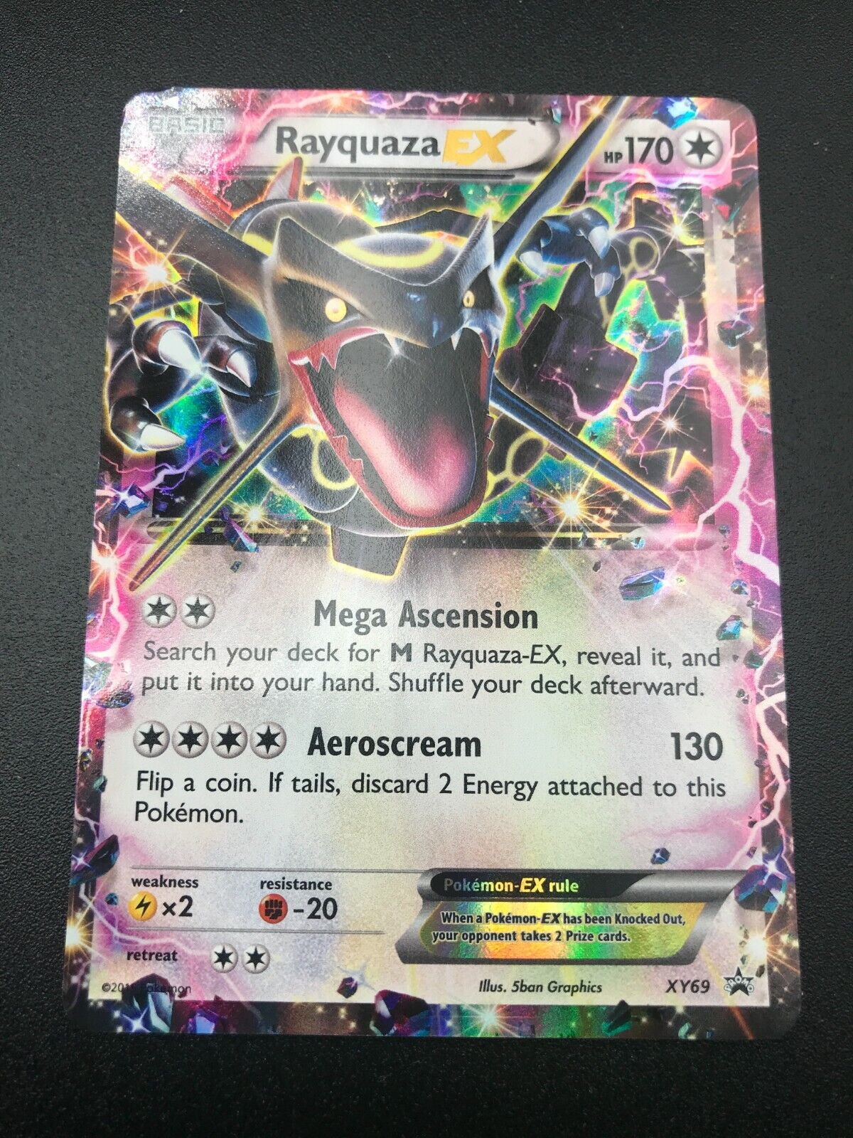 Rayquaza EX SHINY ULTRA RARE XY69 Black Star Promo Pokemon card TCG NM HOLO  2015