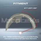 23" HARLEY WRAP FRONT FENDER WITH BRACKETS FOR HARLEY DAVIDSON MODELS