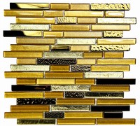 Goldmosaik Glasmosaik, Mosaik Fliesen, Kristall Fliesen Hochglanz, Glass Mosaik