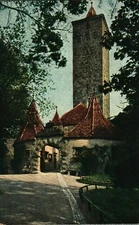 ROTHENBURG -  BURGTOR - GERMANY VINTAGE POSTCARD - UNUSED