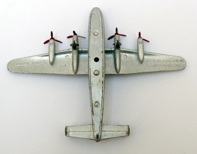 DINKY TOYS avion 704 / 70a Avro  York  Air liner Meccano GB avec présentoir reproduction à coller - Collection