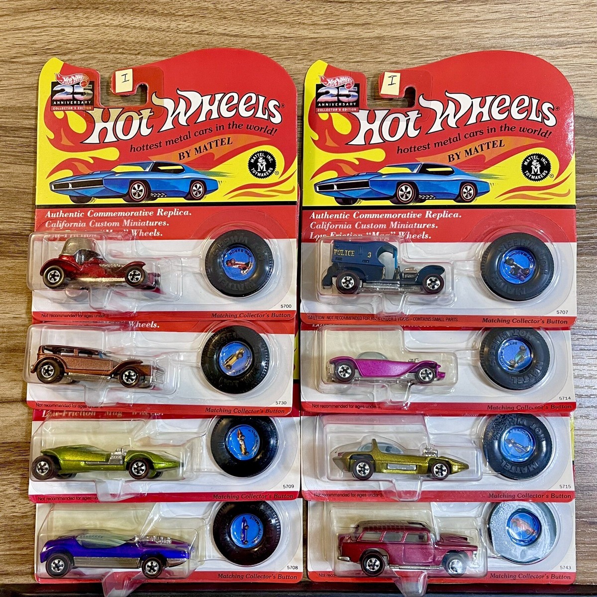 Hot Wheels 25th Anniversary 72 Cars Complete Sets Of