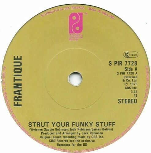 Frantique - Strut Your Funky Stuff - 7" Single - In Very Good Condition 1979, D1